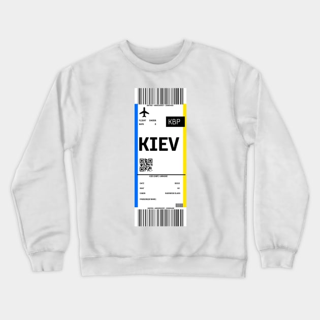 Boarding pass for Kyiv Crewneck Sweatshirt by ghjura